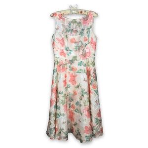 Julian Taylor Floral Sleeveless Dress
